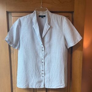 Blue-Gray Short Sleeve Top